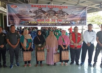 Menuju HUT TNI Ke- 78, Kodim 0428/MM Gelar Bakti Sosial Kesehatan dan Bansos