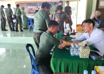Sambut Hari Juang Kartika ke 78, Kodim 0428/Mukomuko Gelar  Bakti  Sosial Donor Darah