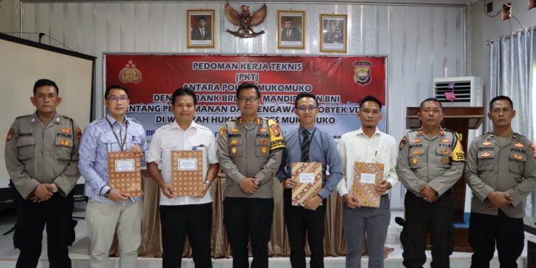Kapolres Mukomuko Pimpin Kegiatan MOU dan PKT Dengan Seluruh Perbankan di Mukomuko