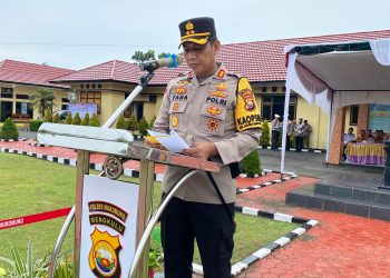 Kapolres Mukomuko Pimpin Apel Operasi Keselamatan Nala 2024 dan Pencanangan Aksi Keselamatan Jalan