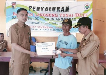 Penyaluran BLT DD Triwulan 2 Tahun 2024 Desa Semambang Makmur Berjalan Lancar