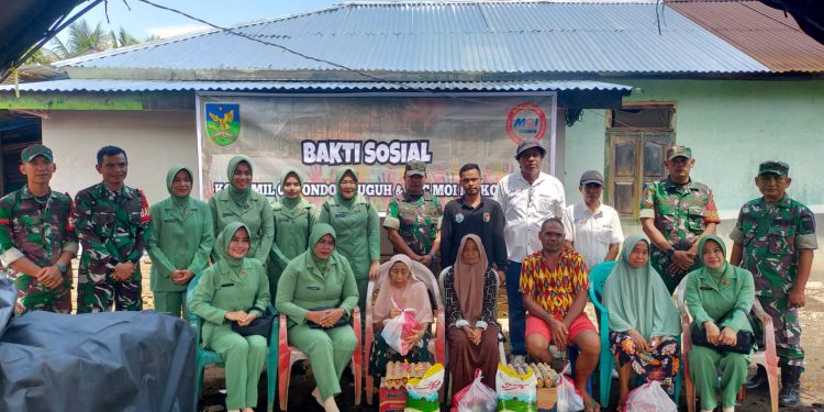 Giat Sosial, DPC MOI Kabupaten Mukomuko Bersama Koramil 04 Pondok Suguh Gelar Baksos