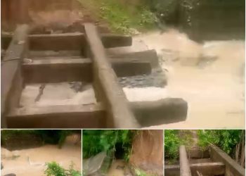 Jembatan Air Pisang Tanjung Harapan Putus 3 Keluarga Terisolir 