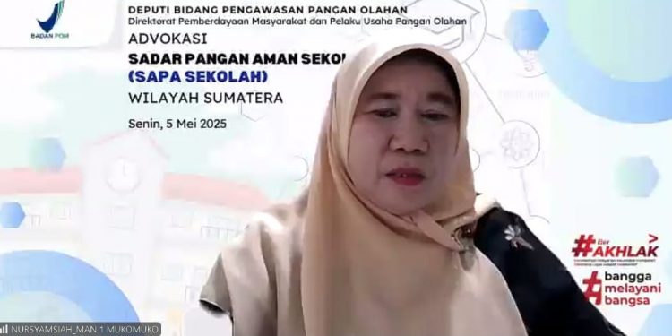 Kepala MAN 1 Mukomuko Menjadi Narasumber dalam Acara Advokasi Sadar Pangan Aman Sekolah (SAPA Sekolah) Wilayah Sumatera : PJAS Aman