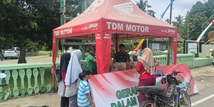 Koramil 428-02 Ipuh : Gerakan Pangan Murah (GPM ) Berlanjut Demi Pemenuhan Sembako Warga
