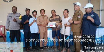 Desa Tanjung Jaya Laksanakan Pembagian BLT dan Titik Nol Pembangunan Dana Desa 2026